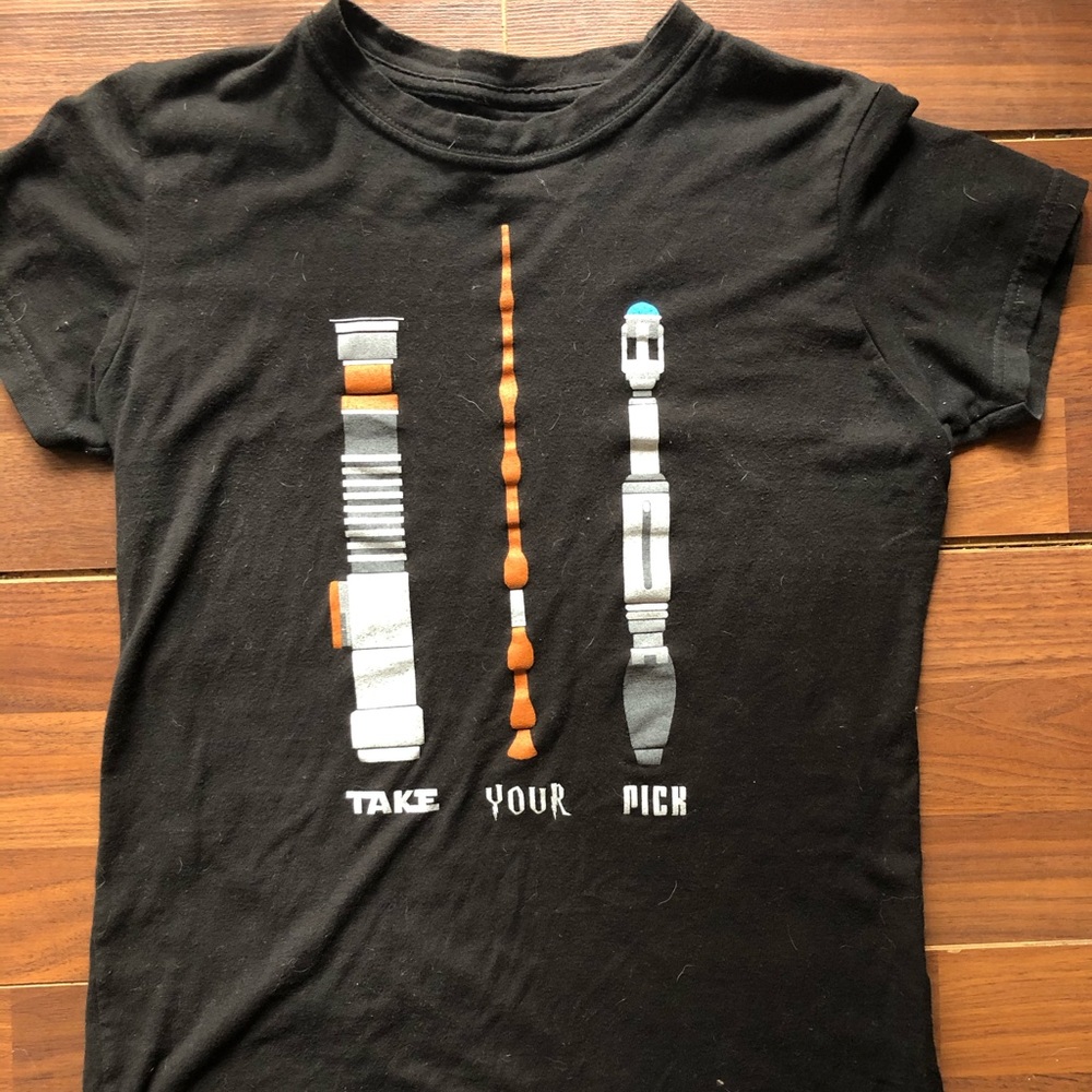 Star Wars/ Harry Potter/ Doctor Who mash up tee